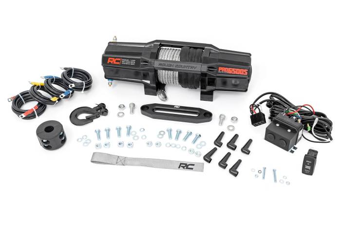 Rough Country - 6500-LB Winch W/ Remote UTV Synthetic Rope Rough Country
