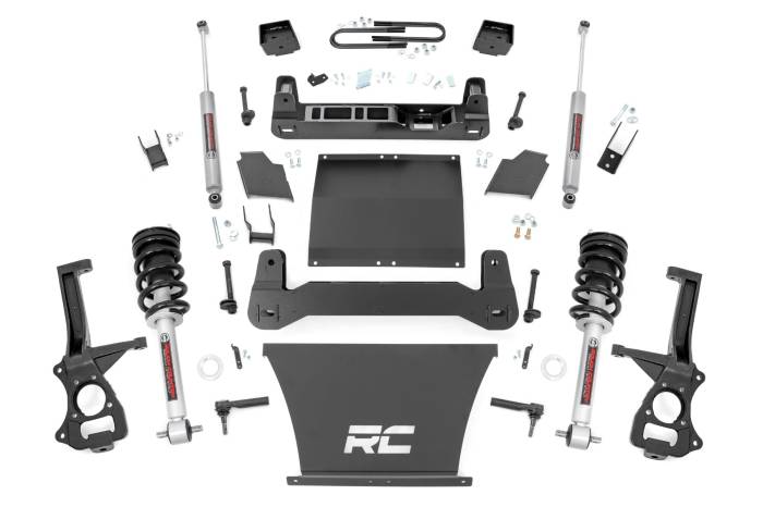 Rough Country - 6 Inch Lift Kit Mono Leaf Rear N3 Struts Chevy Silverado 1500 (22-24) Rough Country