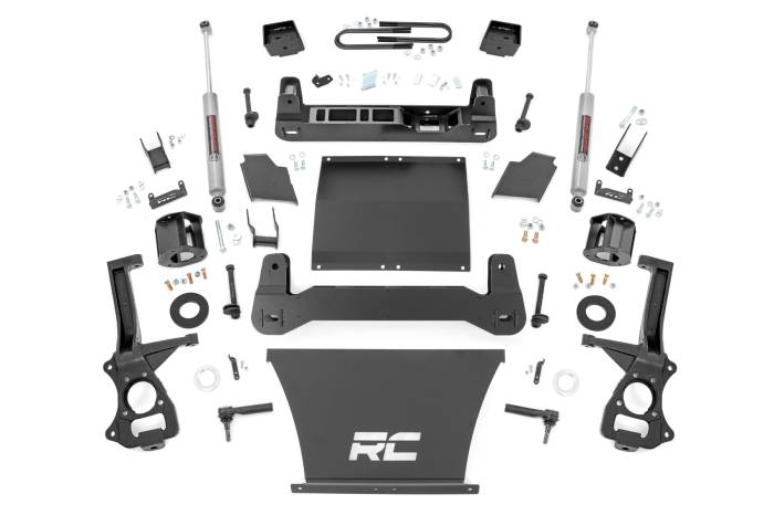 Rough Country - 6 Inch Lift Kit Mono Leaf Rear N3 GMC Sierra 1500 2WD/4WD (2019-2024) Rough Country