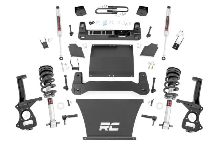 Rough Country - 6 Inch Lift Kit Mono Leaf Rear M1 Struts/M1 Chevy Silverado 1500 (22-24) Rough Country