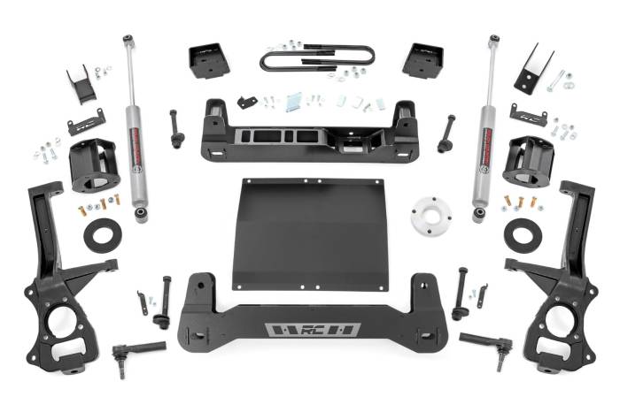 Rough Country - 6 Inch Lift Kit Mono Leaf Rear Diesel GMC Sierra 1500 2WD (2025-2026) Rough Country