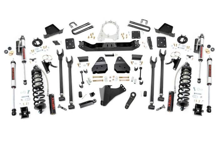 Rough Country - 6 Inch Lift Kit Diesel 4 Link OVLD C/O Vertex Ford F-250/F-350 Super Duty (17-22) Rough Country