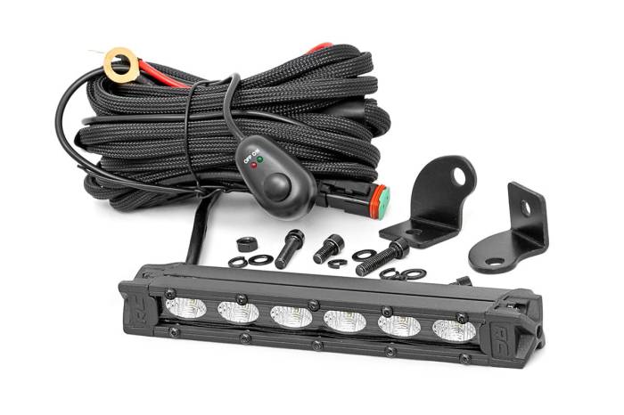 Rough Country - 6 Inch Black Series LED Light Bar Slim Line Rough Country