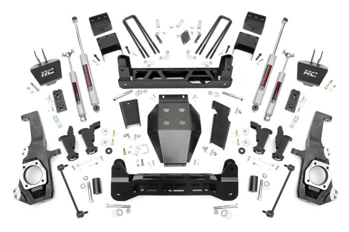 Rough Country - 5 Inch Lift Kit Torsion Drop w/ Overloads Silverado/Sierra 2500HD/3500HD (20-26) Rough Country
