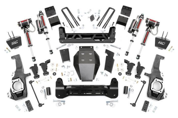 Rough Country - 5 Inch Lift Kit Torsion Drop Vertex w/ Overloads Silverado/Sierra 2500HD/3500HD (20-26) Rough Country