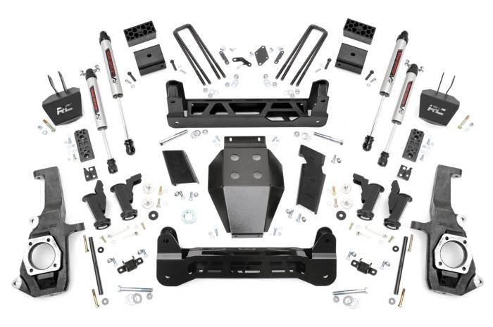 Rough Country - 5 Inch Lift Kit Torsion Drop V2 Silverado/Sierra 2500HD/3500HD (11-19) Rough Country