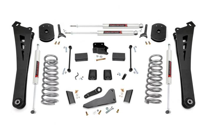 Rough Country - 5 Inch Lift Kit FR Gas Coil Radius Arms M1 Ram 2500 4WD (2014-2018) Rough Country