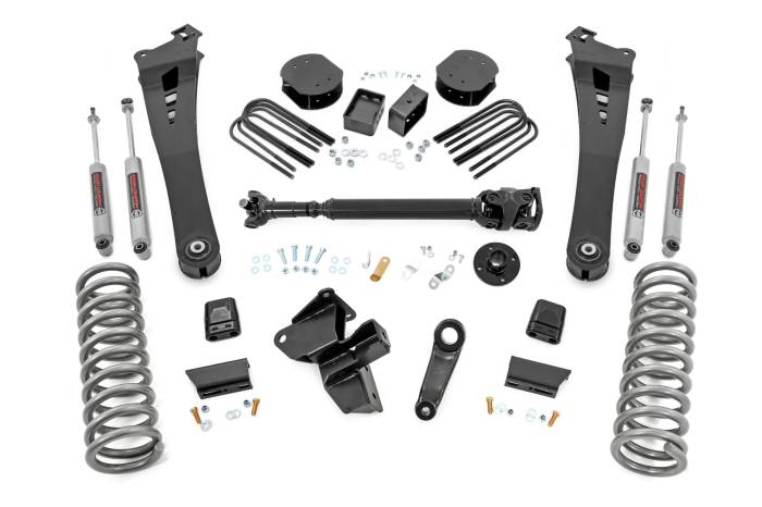 Rough Country - 5 Inch Lift Kit Fr D/S 10 Bolt T-Case Ram 3500 4WD (2025-2026) Rough Country
