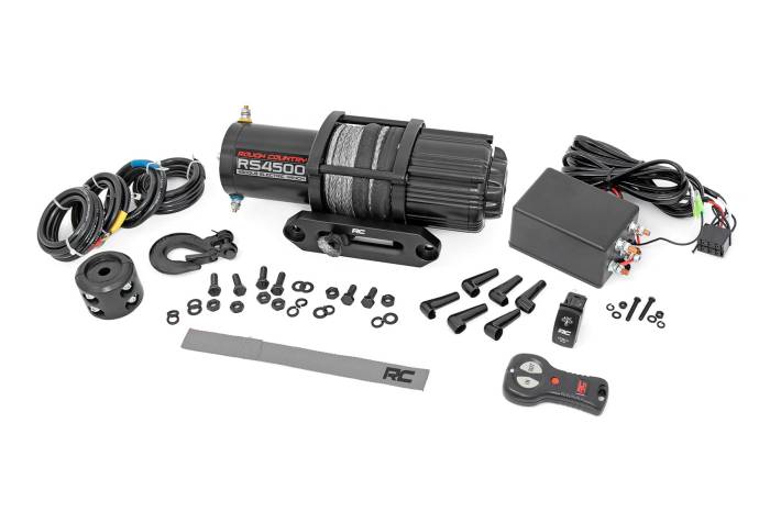 Rough Country - 4500-LB Winch W/ Remote UTV Synthetic Rope Rough Country