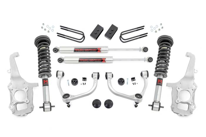 Rough Country - 4 inch Lift Kit Forged UCA M1/M1 No Cut Ford F-150 4WD (2021-2026) Rough Country