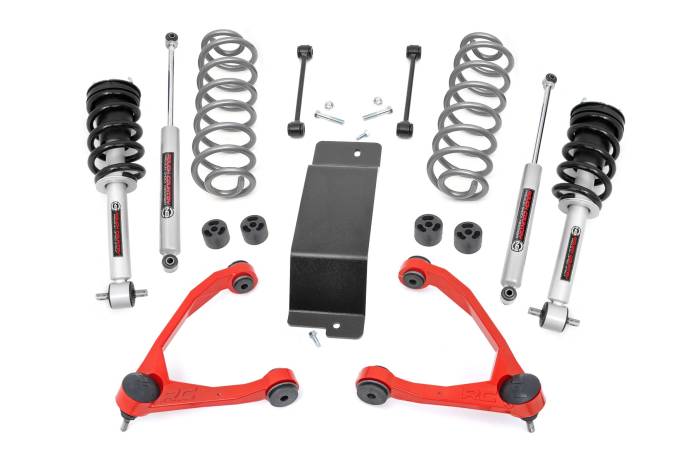 Rough Country - 3.5 Inch Lift Kit N3 Struts Forged UCAs RED Chevy/GMC SUV 1500 (07-20) Rough Country