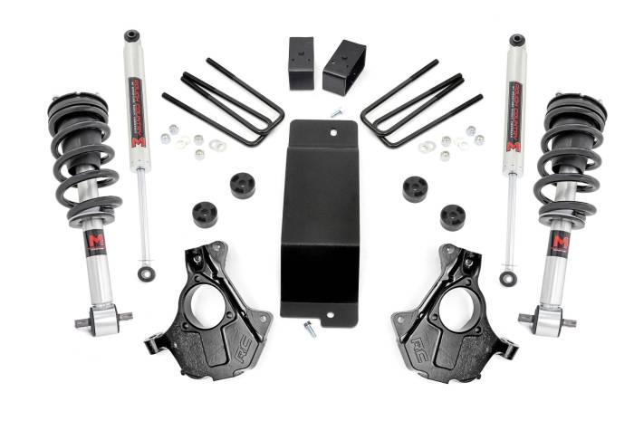 Rough Country - 3.5 Inch Lift Kit Cast Steel LCA FR M1 Silverado/Sierra 1500 (14-18 & Classic) Rough Country