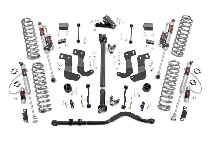 Rough Country - 3.5 Inch Lift Kit C/A Drop FR D/S M1R Jeep Wrangler Unlimited Rubicon (18-23) Rough Country