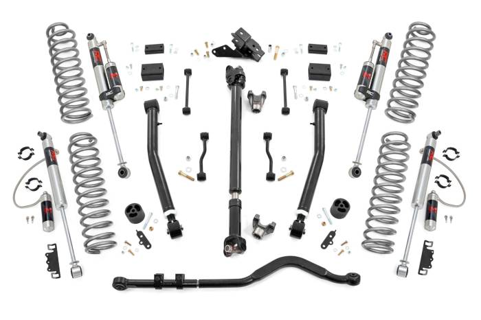 Rough Country - 3.5 Inch Lift Kit Adj Lower FR D/S M1R Jeep Wrangler JL 4WD (2018-2023) Rough Country