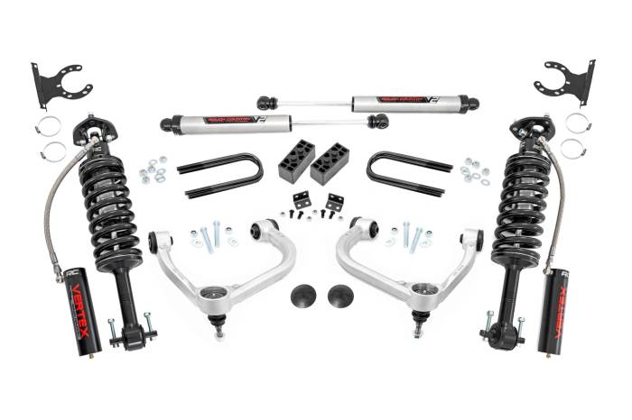 Rough Country - 3 Inch Lift Kit Fabbed UCA Vertex/V2 Ford F-150 4WD (2021-2026) Rough Country