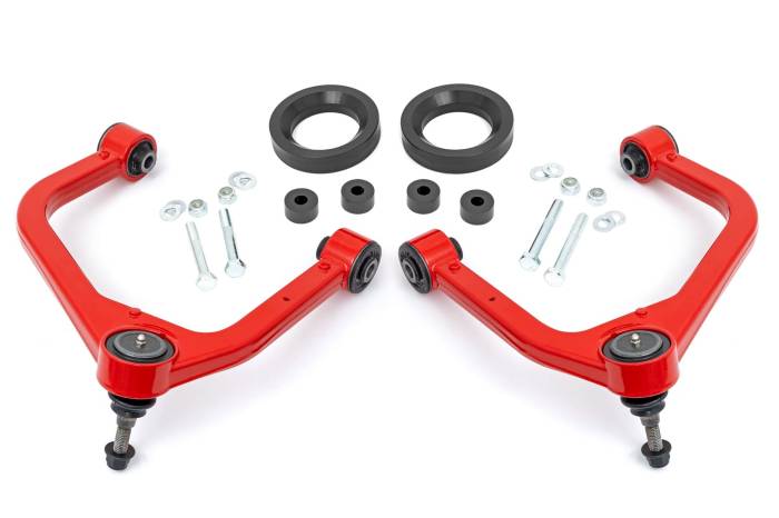 Rough Country - 1.75 Inch Leveling Kit Forged Red UCA AT4 GMC Sierra 1500 (2019-2026) Rough Country