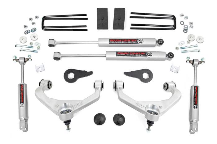 Rough Country - 3.5 Inch Lift Kit w/ Overloads Silverado/Sierra 2500HD/3500HD (11-19) Rough Country