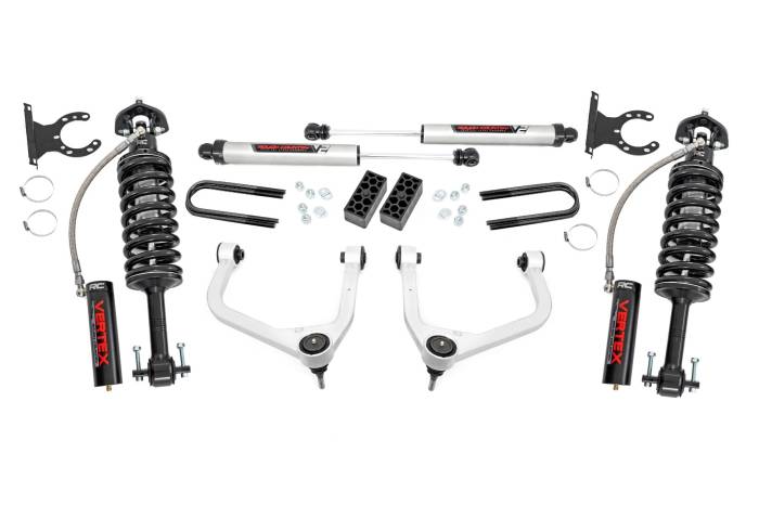 Rough Country - 3.5 Inch Lift Kit Vertex/V2 Rear Mono Leaf Chevy Silverado 1500 (25-26) Rough Country
