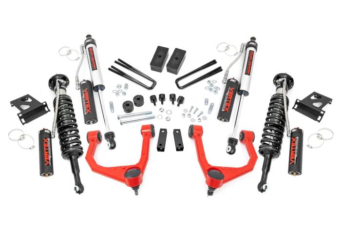 Rough Country - 3.5 Inch Lift Kit Vertex Red Toyota Tundra 4WD (2007-2021) Rough Country
