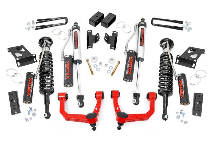 Rough Country - 3.5 Inch Lift Kit UCA Vertex Red Toyota Tacoma 2WD/4WD (2005-2023) Rough Country