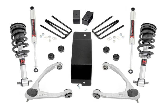 Rough Country - 3.5 Inch Lift Kit UCA M1 Struts Silverado/Sierra 1500 (07-13) Rough Country