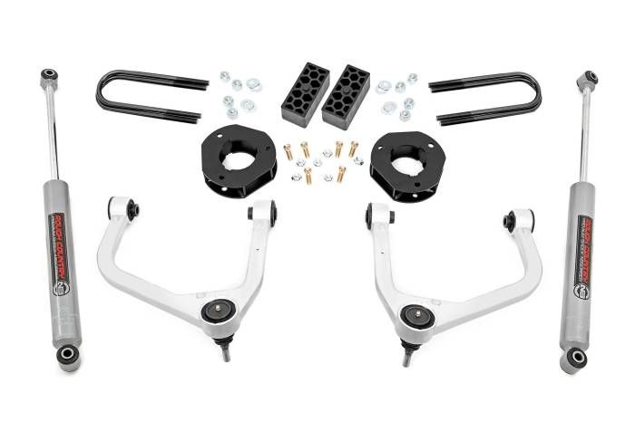 Rough Country - 3.5 Inch Lift Kit Rear Mono Leaf Chevy Silverado 1500 2WD/4WD (2022-2024) Rough Country