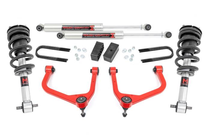 Rough Country - 3.5 Inch Lift Kit M1 Struts/M1 Red GMC Sierra 1500 2WD/4WD (2025-2026) Rough Country