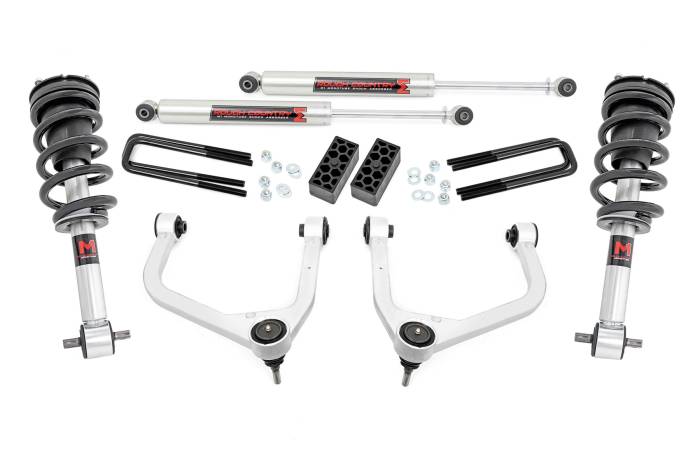 Rough Country - 3.5 Inch Lift Kit M1 Struts/M1 Chevy Silverado 1500 2WD/4WD (2019-2024) Rough Country