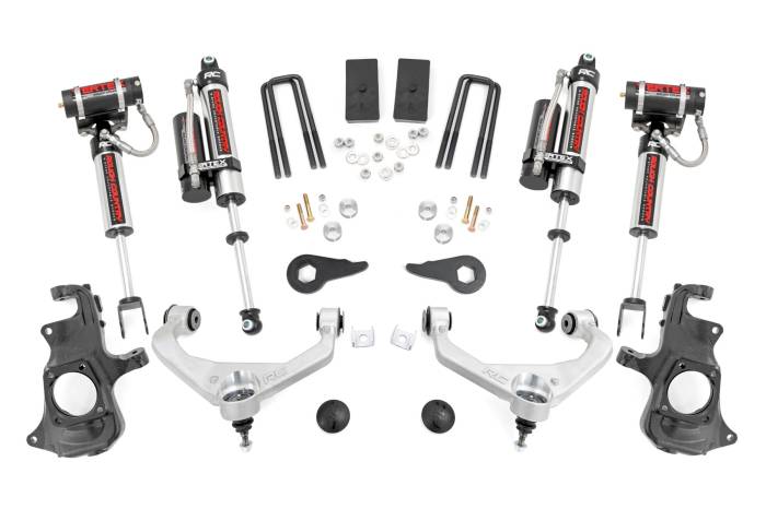 Rough Country - 3.5 Inch Lift Kit Knuckle Vertex w/ Overloads Silverado/Sierra 2500HD/3500HD (11-19) Rough Country
