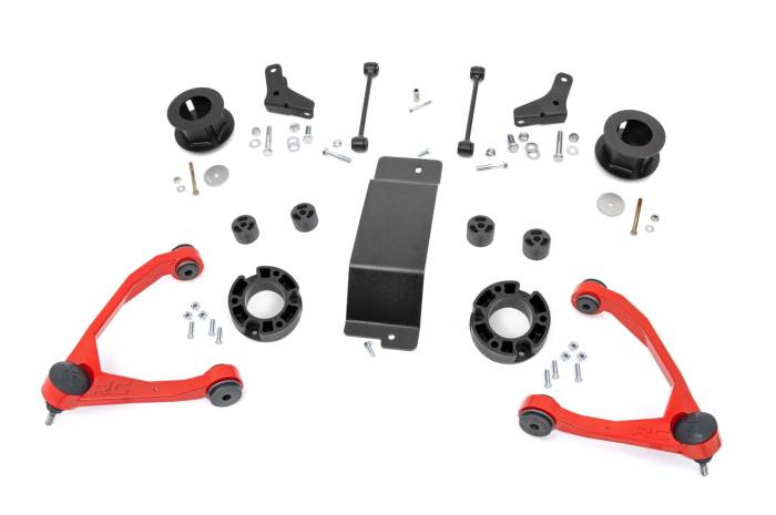 Rough Country - 3.5 Inch Lift Kit Forged UCAs Red Chevy/GMC SUV 1500 2WD/4WD (2007-2020) Rough Country