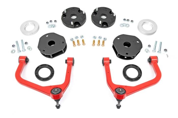Rough Country - 3.5 Inch Lift Kit Red Chevy/GMC SUV 1500 4WD (2021-2026) Rough Country