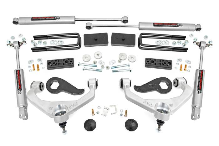 Rough Country - 3 Inch Lift Kit w/ Overloads Silverado/Sierra 2500HD/3500HD (20-26) Rough Country