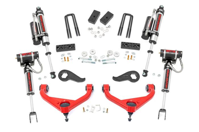 Rough Country - 3 Inch Lift Kit Vertex Red Silverado/Sierra 2500HD/3500HD (20-26) Rough Country