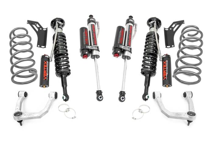 Rough Country - 3 Inch Lift Kit Upper Control Arms RR Coils Vertex Toyota 4Runner (10-24) Rough Country