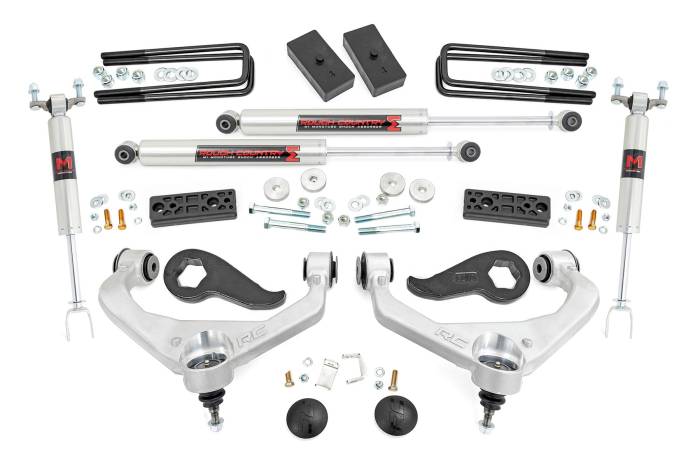 Rough Country - 3 Inch Lift Kit UCAs M1 Silverado/Sierra 2500HD/3500HD (20-26) Rough Country