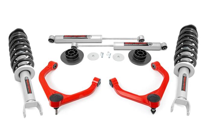 Rough Country - 3 Inch Lift Kit N3 Struts/Shocks Red Ram 1500 4WD (2012-2018 & Classic) Rough Country