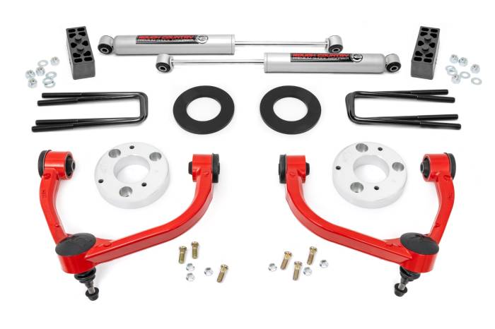 Rough Country - 3 Inch Lift Kit Red Ford F-150 4WD (2009-2013) Rough Country