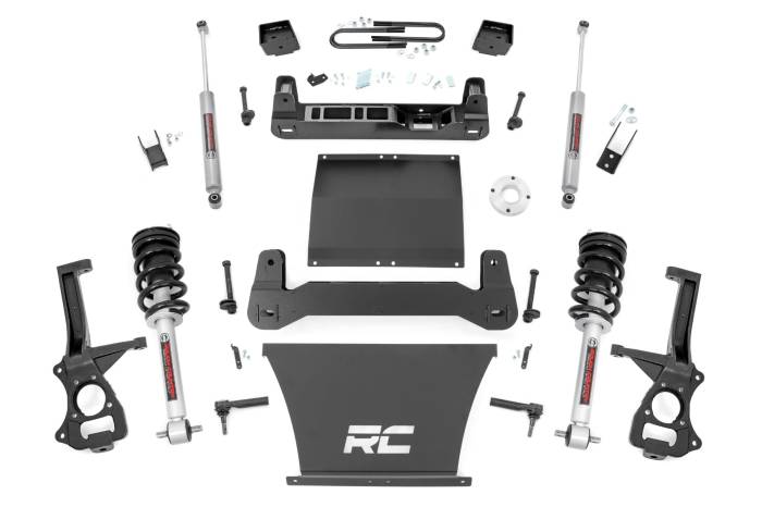 Rough Country - 6 Inch Lift Kit Mono Leaf Rear N3 Struts Chevy Silverado 1500 2WD (25-26) Rough Country