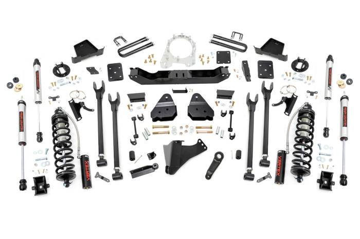 Rough Country - 6 Inch Lift Kit Diesel 4 Link OVLD C/O Ford F-250/F-350 Super Duty (17-22) Rough Country