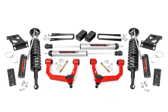 Rough Country - 3.5 Inch Lift Kit Red UCA Vertex/V2 Toyota Tacoma 2WD/4WD (2005-2023) Rough Country
