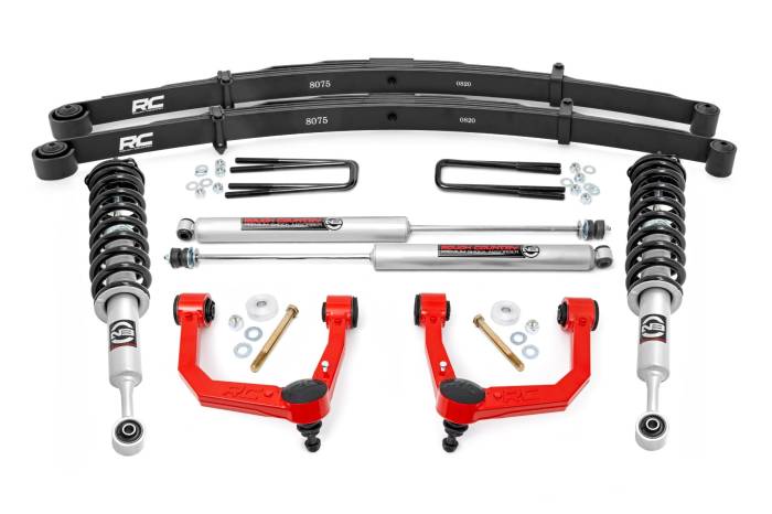 Rough Country - 3.5 Inch Lift Kit Red UCA N3 Struts w/ Rear Leaf Springs Toyota Tacoma 2WD/4WD (2005-2023) Rough Country