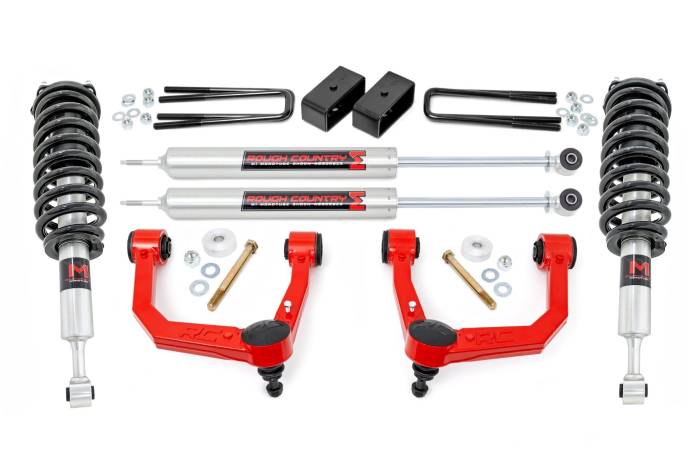 Rough Country - 3.5 Inch Lift Kit Red UCA M1 Struts Toyota Tacoma 2WD/4WD (2005-2023) Rough Country