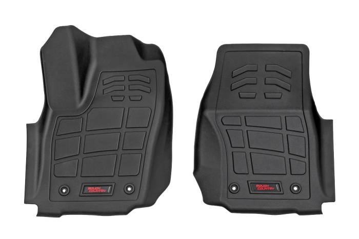 Rough Country - Sure-Fit Floor Mats Front Double Cab Toyota Tacoma 2WD/4WD (2024-2026) Rough Country