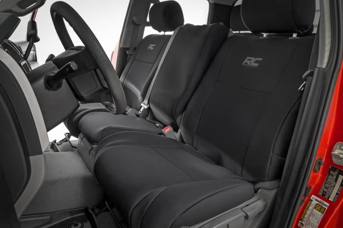 Rough Country - Seat Covers Black FR w/ Console Cover and Rear Toyota Tundra 2WD/4WD (07-13) Rough Country