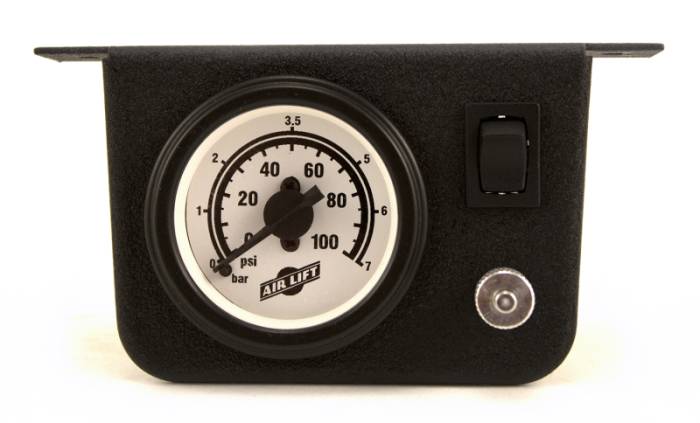 Air Lift - Air Lift Single Needle Gauge W/ 2in Lighted Panel - 100 PSI - 26156