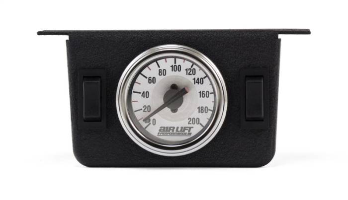 Air Lift - Air Lift Dual Needle Gauge Panel With Two Switches- 200 PSI - 26157