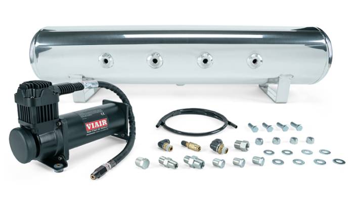 Air Lift - Air Lift 4 Gal. 7-Port Tank w/ Viair 444b Blk Compressor (Incl. Fittings & Mounting Hardware) - 27807