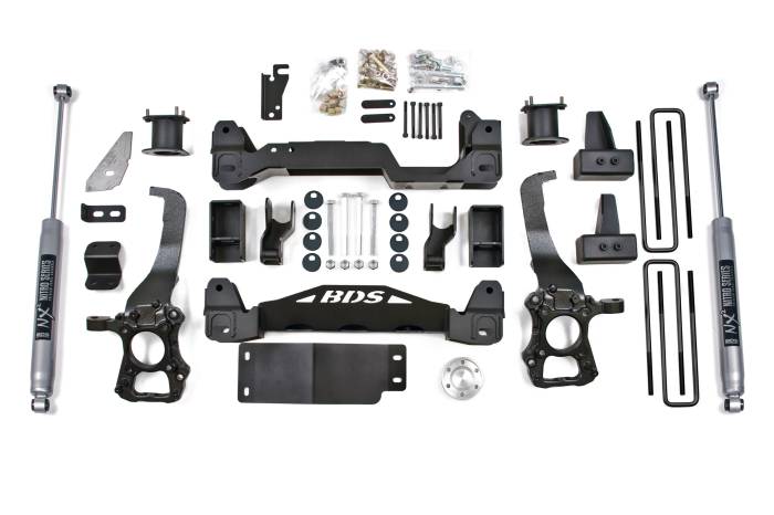 BDS Suspension - BDS Suspension BDS enhances the performance and capability of the 2014 Ford F-150 4WD trucks with 4-inch suspension lift kits. Designed to improve stance, performance, and ability, this kit includes everything necessary to set your truvehicleoff-road r