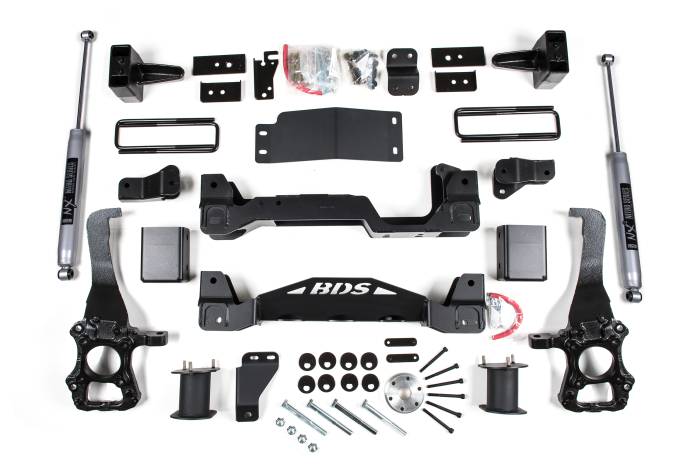 BDS Suspension - BDS Suspension Take your 2015-2020 Ford F150 4WD truck to new heights with a 6-inch suspension lift kit by BDS. Designed to improve stance, performance, and capability, this kit includes everything necessary to set your truck up right with clearance fo