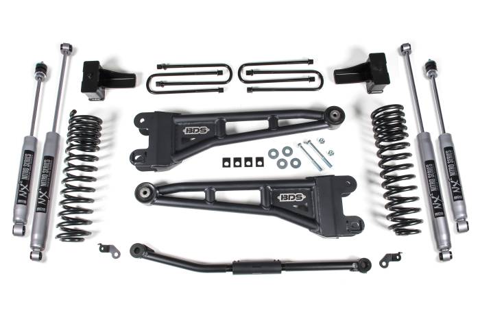 BDS Suspension - BDS Suspension Enhance the ride and level out your 2011-2016 Ford F250 and F350 Super Duty diesel-powered truck with this 2.5-inch radius arm lift kit from BDS Suspension. Designed to improve stance, performance, and capability, this kit includes every